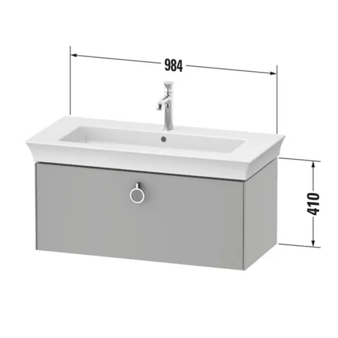 Тумба под раковину, Duravit, White Tulip, шгв 984*458*410, раковина-необходимо заказать, цвет- скандинавский белый шелковисто-матовый — изображение 1