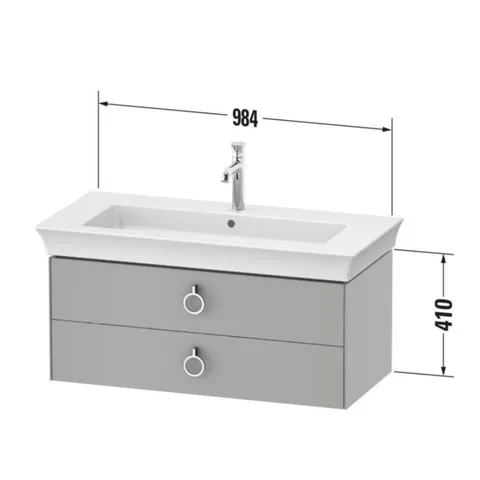 Тумба под раковину, Duravit, White Tulip, шгв 984*458*410 мм, раковина-необходимо заказать, цвет-графитовый шелковисто-матовый — изображение 1