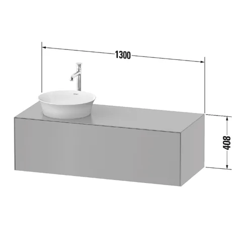 Тумба под раковину, Duravit, White Tulip, шгв 1300*550*408, раковина-необходимо заказать, цвет-белый — изображение 1