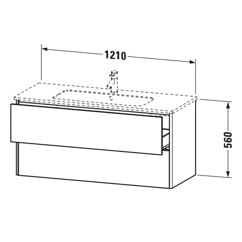 Тумба под раковину, Duravit, XSquare, шгв 1210*478*560, раковина-необходимо заказать, цвет-фланелево-серый глянцевый — изображение 1