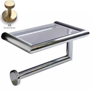Бумагодержатель, 3SC, Guy & Guy, с полочкой, шгв 150*100*100, цвет-Brushed Brass PVD