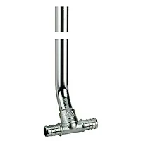 Тройник Giacoqest с изогнутой медной хромированной трубкой 15 мм, 1/2"xTRS15x1/2" L.300 мм — иконка
