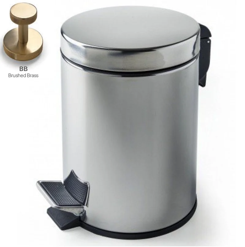 Ведро мусорное, 3SC, Hotel & Hotel, с крышкой, с педалью, шгв 225*305*335, цвет-Brushed Brass PVD