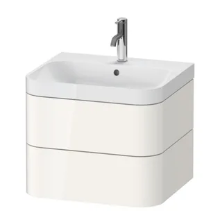Тумба под раковину, Duravit, Happy D.2 Plus, шгв 575*490*468, раковина-в комплекте, цвет-белый глянцевый