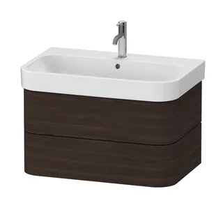 Тумба под раковину, Duravit, Happy D.2, шгв 775*490*415, раковина-необходимо заказать, цвет-орех брашированный матовый