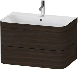 Тумба под раковину, Duravit, Happy D.2 Plus, шгв 775*490*468, раковина-в комплекте, цвет-орех брашированный