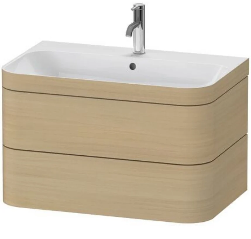 Тумба под раковину, Duravit, Happy D.2 Plus, шгв 775*490*468, раковина-в комплекте, цвет-дуб средиземноморский