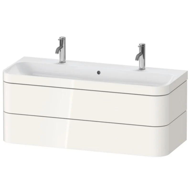 Тумба под раковину, Duravit, Happy D.2 Plus, шгв 1175*490*480, раковина-в комплекте, цвет-белый