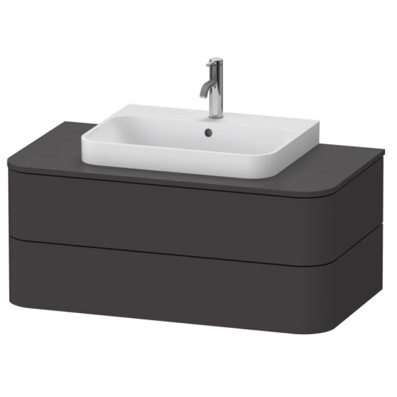 Тумба под раковину, Duravit, Happy D.2 Plus, шгв 1000*550*408, раковина-необходимо заказать, цвет-графит суперматовый