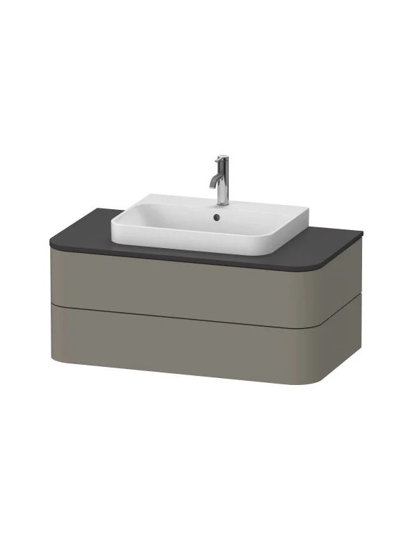 Тумба под раковину, Duravit, Happy D.2 Plus, шгв 1000*550*408, раковина-необходимо заказать, цвет-каменно-серый шелковисто-матовый
