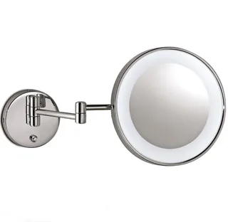 Косметическое зеркало, 3SC, Cosmetic Mirrors, 3-х кратное увеличение, с подсветкой, цвет-хром