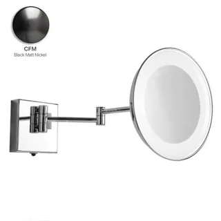 Косметическое зеркало, 3SC, Cosmetic Mirrors, 3-х кратное увеличение, с подсветкой, цвет-Black Matt Nickel — иконка