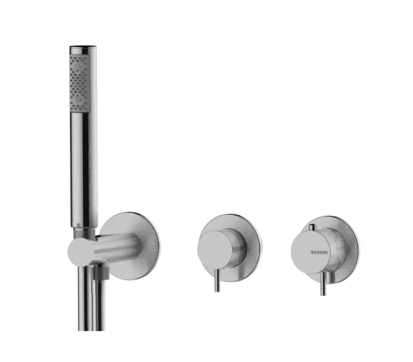 Смеситель для душа, Bossini, Nobu, на 2 потребителя, цвет-сталь матовая