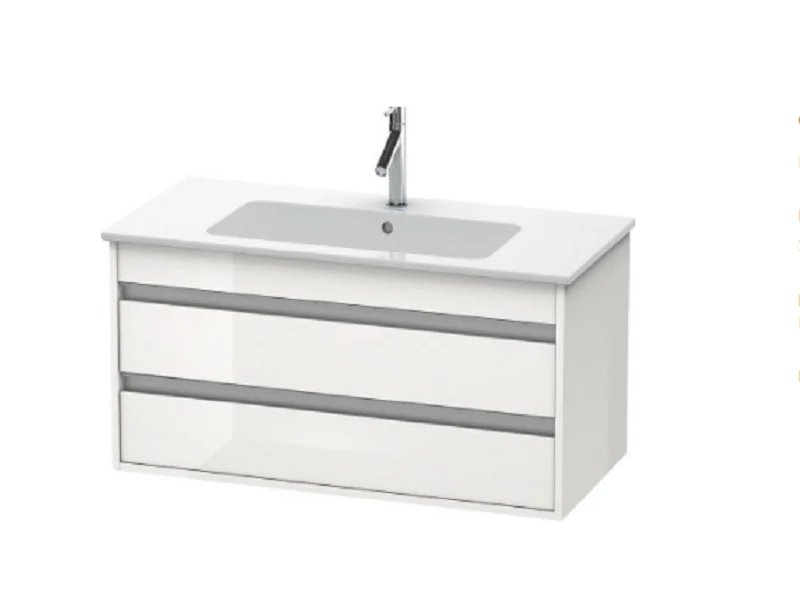 Тумба под раковину, Duravit, Ketho, шгв 1000*475*480, раковина-необходимо заказать, цвет-белый глянцевый