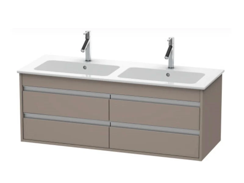 Тумба под раковину, Duravit, Ketho, шгв 1270*475*480, раковина-необходимо заказать, цвет-базальт матовый