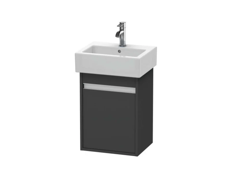 Тумба под раковину, Duravit, Ketho, шгв 400*320*550, петли-слева, раковина-необходимо заказать, цвет-графит матовый