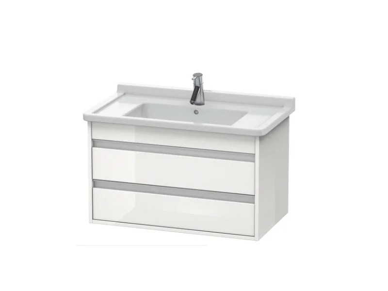 Тумба под раковину, Duravit, Ketho, шгв 800*465*480, раковина-необходимо заказать, цвет-белый глянцевый