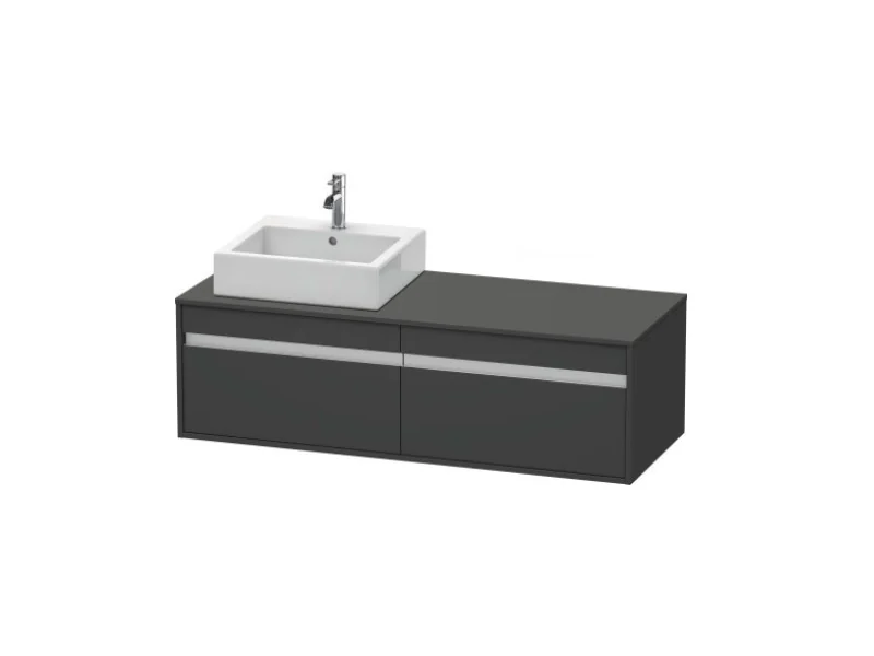 Тумба под раковину, Duravit, Ketho, шгв 1400*550*426, раковина-необходимо заказать, цвет-графит матовый