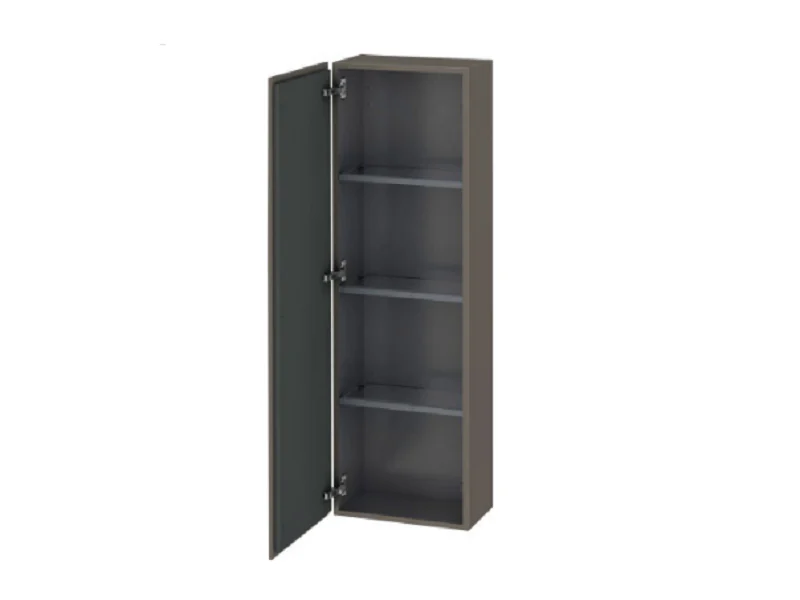 Шкаф-пенал, Duravit, L-Cube, шгв 400*243*1320, петли-слева, цвет-фланелево-серый шелковисто-матовый