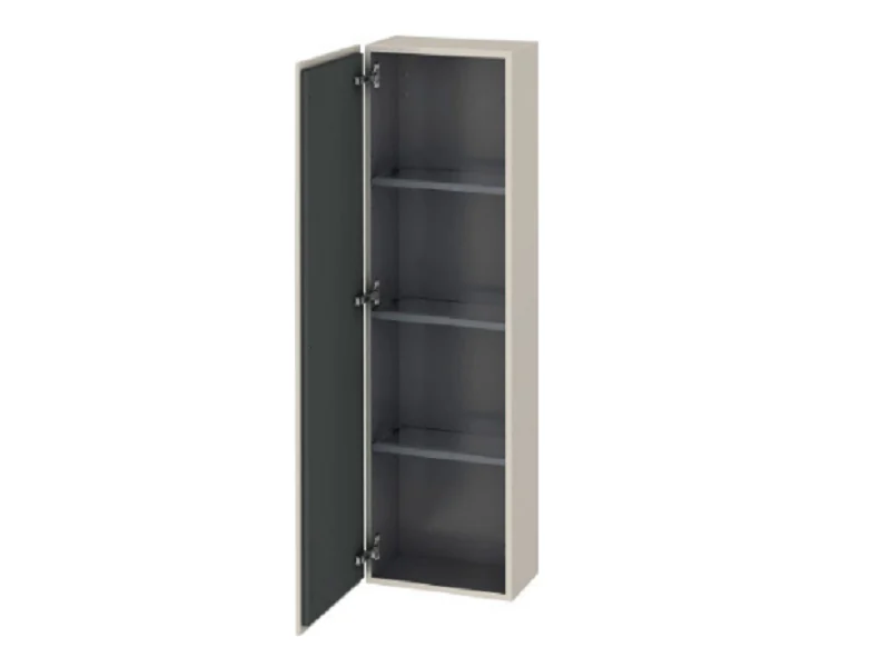 Шкаф-пенал, Duravit, L-Cube, шгв 400*243*1320, петли-справа, цвет-серо-коричневый матовый