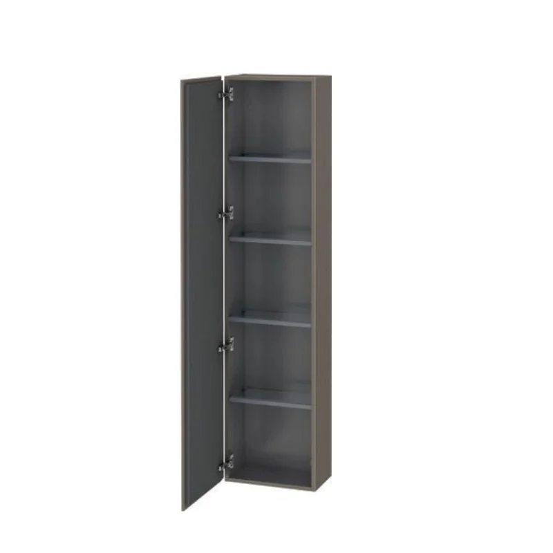 Шкаф-пенал, Duravit, L-Cube, шгв 400*243*1760, петли-слева, цвет-фланелево-серый шелковисто-матовый