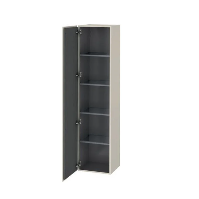 Шкаф-пенал, Duravit, L-Cube, шгв 400*363*1760, петли-слева, цвет-серо-коричневый матовый
