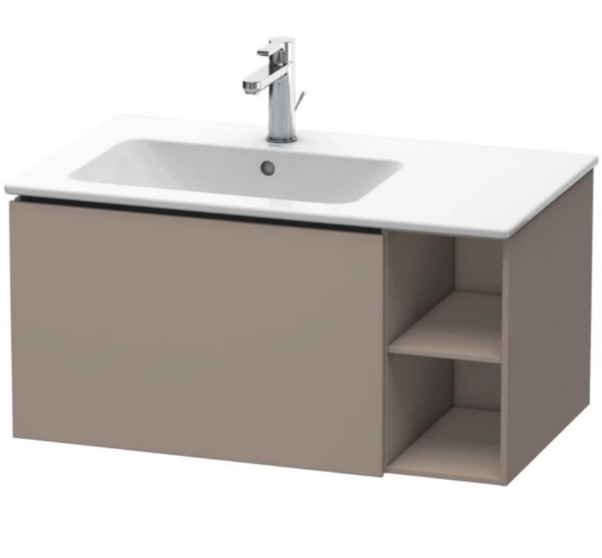 Тумба под раковину, Duravit, L-Cube, шгв 820*481*400, раковина-необходимо заказать, чаша слева, цвет-базальт матовый
