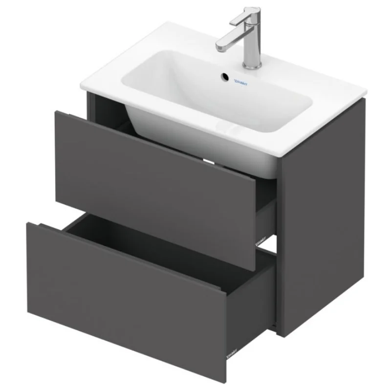 Тумба под раковину, Duravit, L-Cube, шгв 620*391*550, раковина-необходимо заказать, цвет-серо-графит матовый