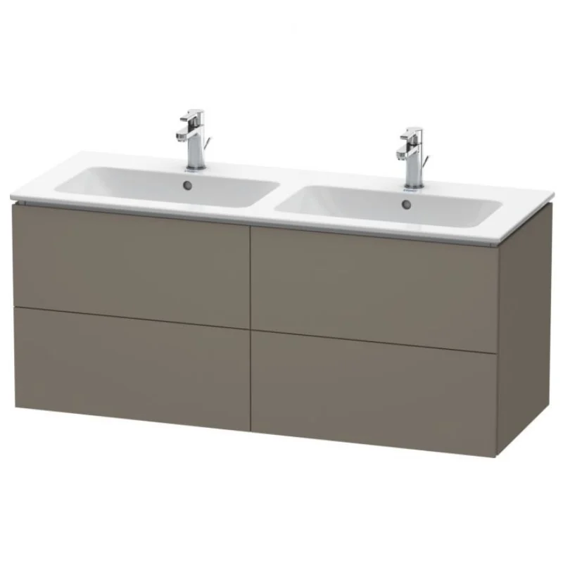 Тумба под раковину, Duravit, L-Cube, шгв 1290*481*550, раковина-необходимо заказать, цвет-фланелево-серый шелковисто-матовый