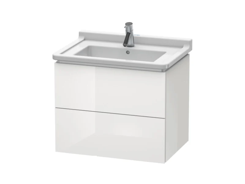 Тумба под раковину, Duravit, L-Cube, шгв 670*469*558, раковина-необходимо заказать, цвет-белый глянцевый