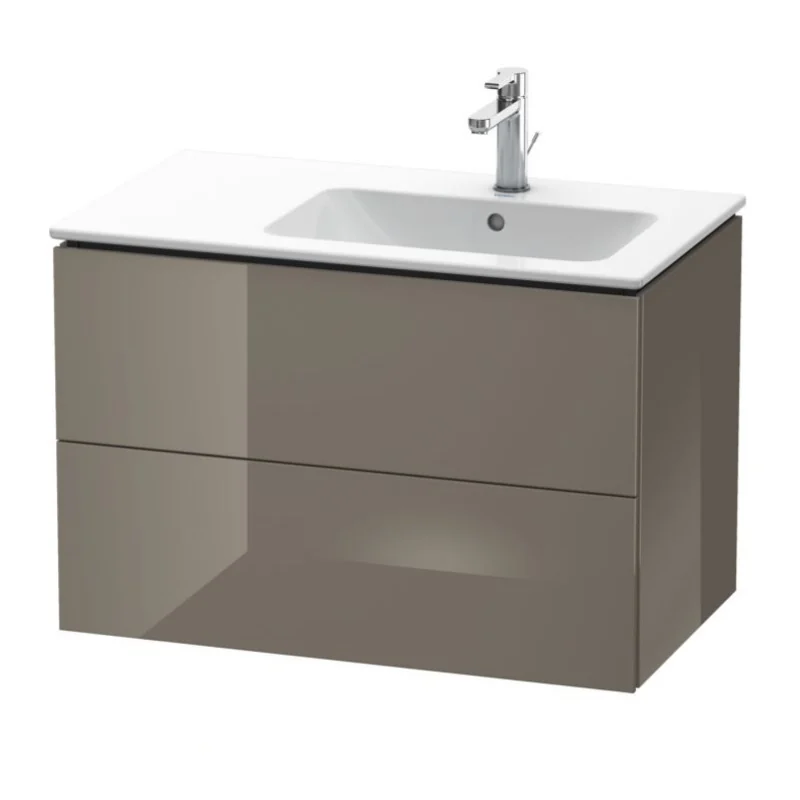 Тумба под раковину, Duravit, L-Cube, шгв 820*481*550, раковина-необходимо заказать, чаша справа, цвет-фланелево-серый глянцевый