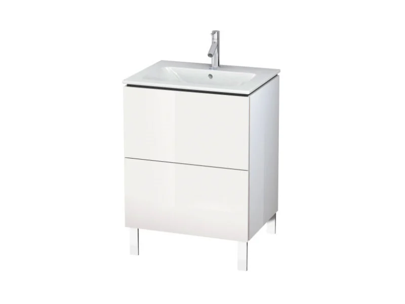 Тумба под раковину, Duravit, L-Cube, шгв 620*481*856, раковина-необходимо заказать, цвет-белый глянцевый лак