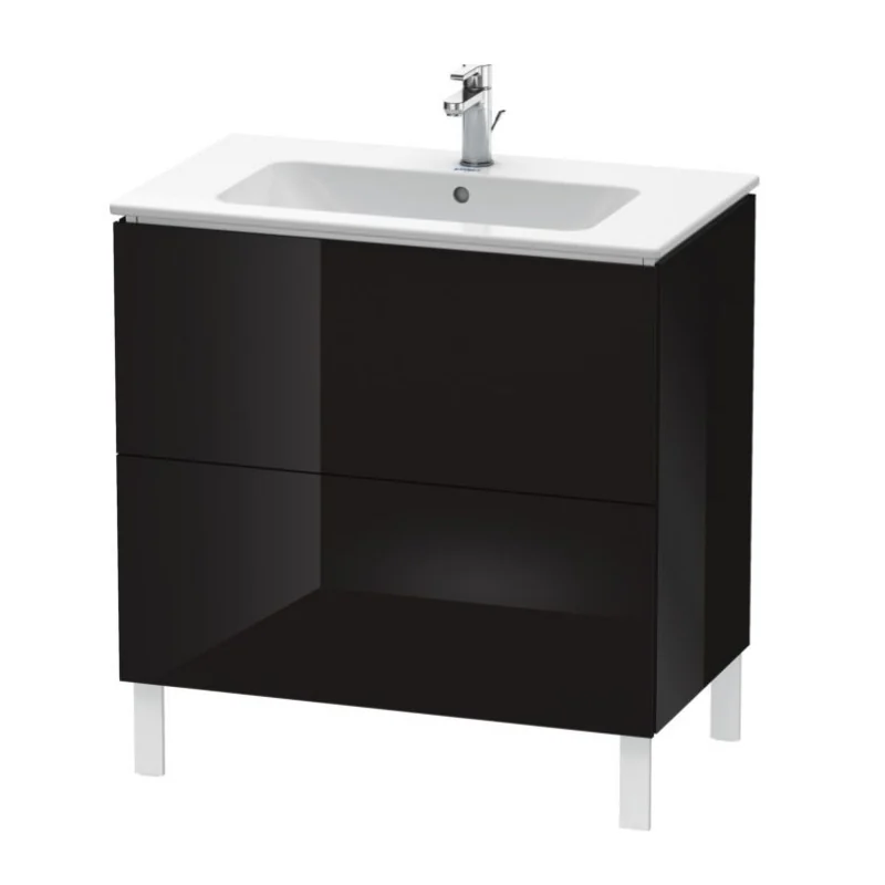 Тумба под раковину, Duravit, L-Cube, шгв 820*481*856, раковина-необходимо заказать, цвет-чёрный глянцевый