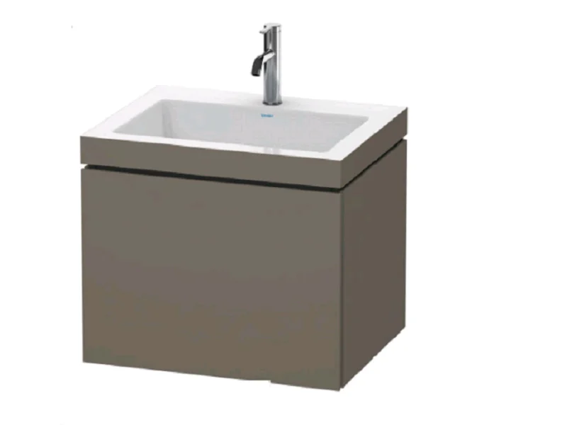 Тумба под раковину, Duravit, L-Cube, шгв 600*480*500, раковина-в комплекте, цвет-фланелево-серый шелковисто-матовый