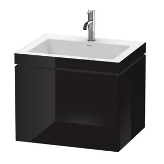 Тумба под раковину, Duravit, L-Cube, шгв 600*480*500, раковина-в комплекте, цвет-чёрный глянцевый — иконка