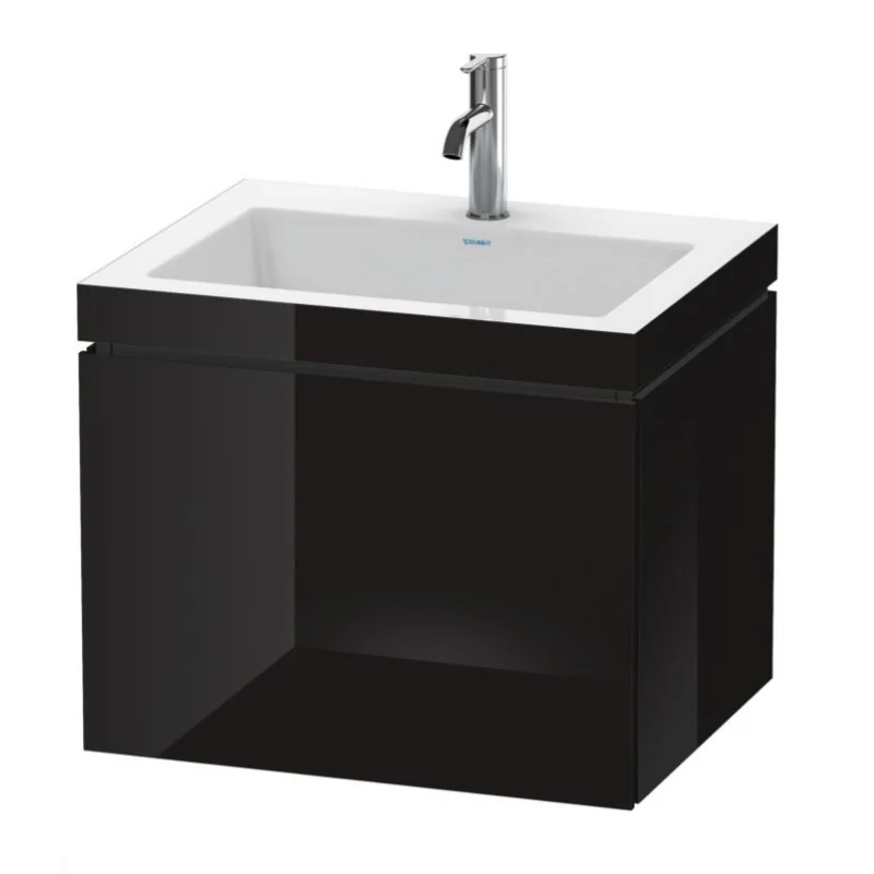 Тумба под раковину, Duravit, L-Cube, шгв 600*480*500, раковина-в комплекте, цвет-чёрный глянцевый