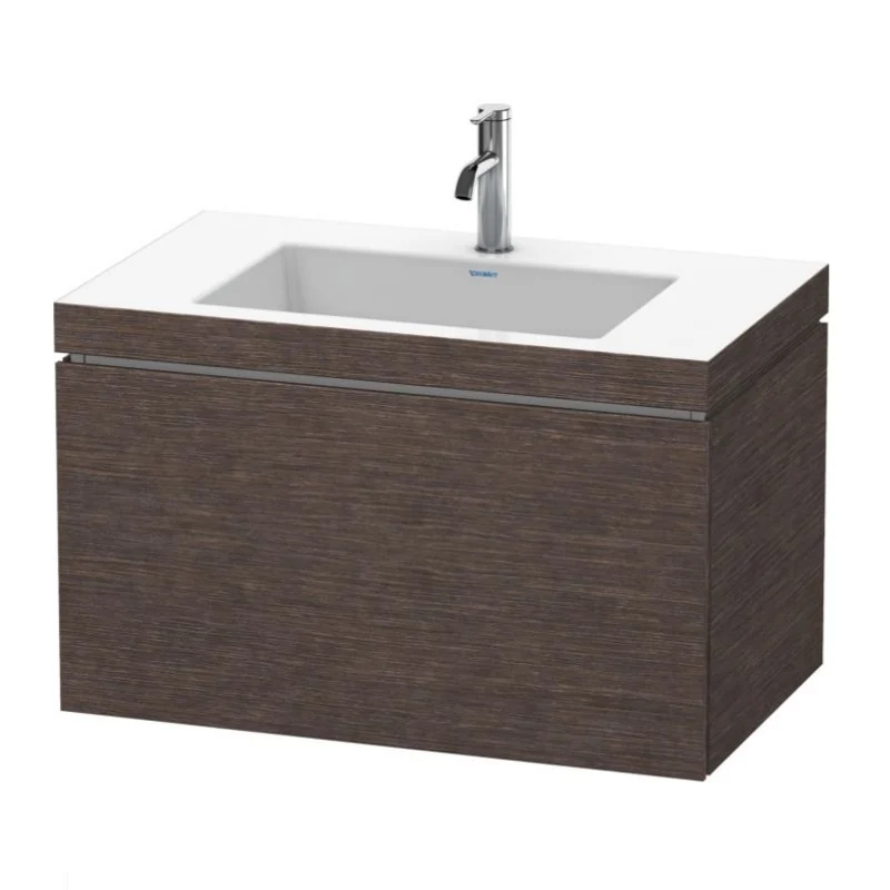 Тумба под раковину, Duravit, L-Cube, шгв 800*480*500, раковина-в комплекте, цвет-дуб тёмный брашированный