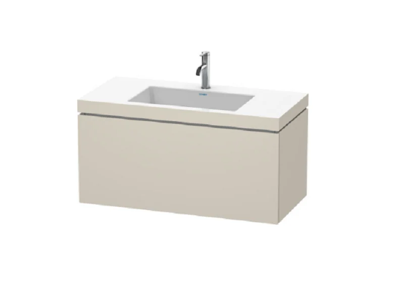 Тумба под раковину, Duravit, L-Cube, шгв 1000*480*500, раковина-в комплекте, цвет-серо-коричневый матовый