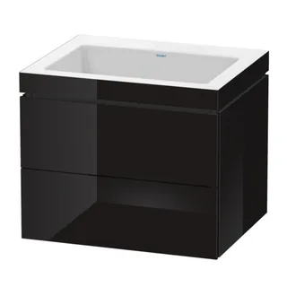 Тумба под раковину, Duravit, L-Cube, шгв 600*480*500, раковина-в комплекте, цвет-черный глянцевый