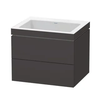 Тумба под раковину, Duravit, L-Cube, шгв 600*480*500, раковина-в комплекте, цвет-графит суперматовый