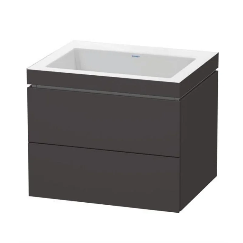 Тумба под раковину, Duravit, L-Cube, шгв 600*480*500, раковина-в комплекте, цвет-графит суперматовый
