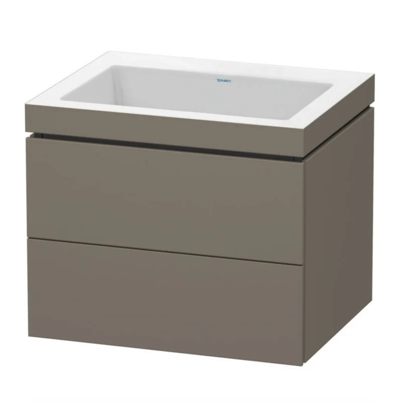 Тумба под раковину, Duravit, L-Cube, шгв 600*480*500, раковина-в комплекте, цвет-фланелево-серый шелковисто-матовый