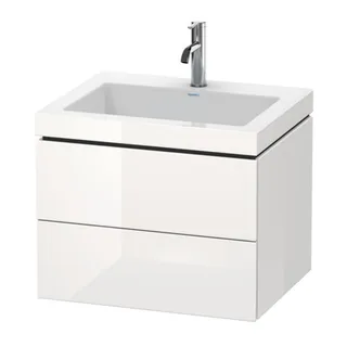 Тумба под раковину, Duravit, L-Cube, шгв 600*480*500, раковина-в комплекте, цвет-белый глянцевый