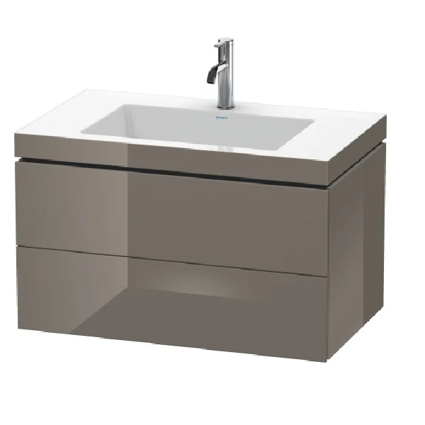 Тумба под раковину, Duravit, L-Cube, шгв 800*480*500, раковина-в комплекте, цвет-фланелево-серый глянцевый