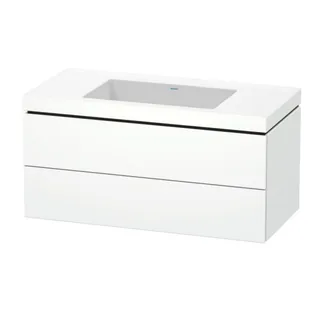 Тумба под раковину, Duravit, L-Cube, шгв 1000*480*500, раковина-в комплекте, цвет-белый матовый