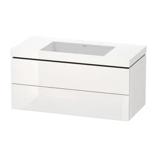 Тумба под раковину, Duravit, L-Cube, шгв 1000*480*500, раковина-в комплекте, цвет-белый глянцевый