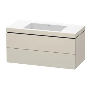 Тумба под раковину, Duravit, L-Cube, шгв 1000*480*500, раковина-в комплекте, цвет-серо-коричневый матовый