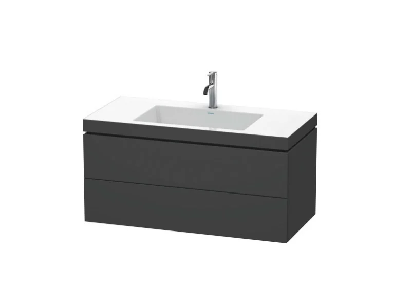 Тумба под раковину, Duravit, L-Cube, шгв 1000*480*500, раковина-в комплекте, цвет-графит матовый