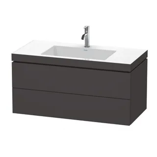 Тумба под раковину, Duravit, L-Cube, шгв 1000*480*500, раковина-в комплекте, цвет-гафит суперматовый