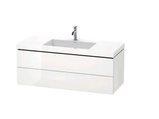 Тумба под раковину, Duravit, L-Cube, шгв 1200*480*500, раковина-в комплекте, цвет-белый глянцевый